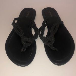 Braided flip flop sandals